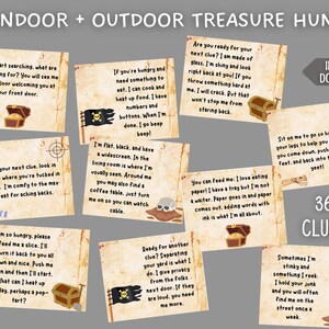 Indoor & Outdoor Treasure Hunt for Kids Scavenger Hunt Clues - Etsy