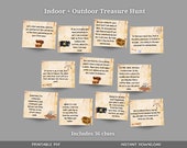 Indoor & Outdoor Treasure Hunt For Kids, Scavenger Hunt Clues, Birthday Treasure Hunt, Teen Tween Treasure Hunt, Printable Games For Kids