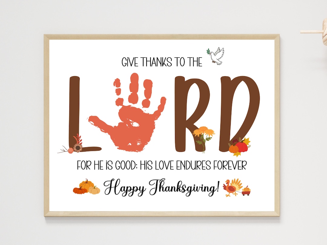 Christian Thanksgiving Handprint Craft for Kids, DIY Fall Art Sunday ...