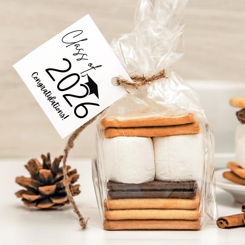 Class of 2026 Graduation Gift Tags Minimalist Printable, Simple ...