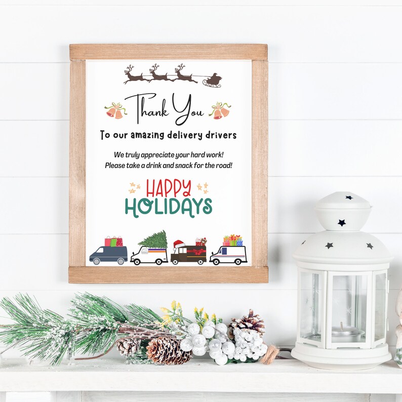 Delivery Driver Appreciation Sign, Delivery Driver Thank You Snack ...