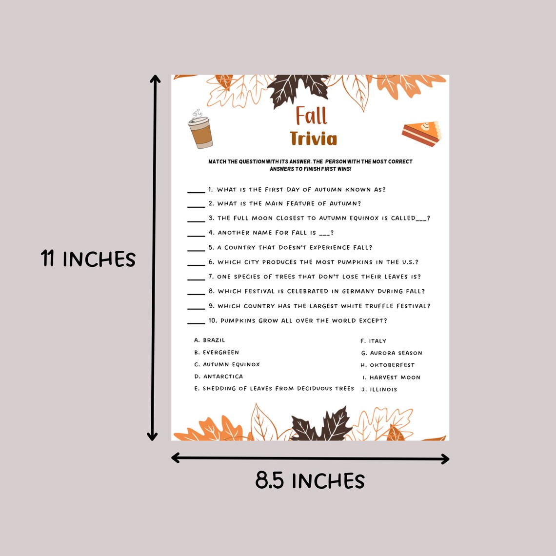 Fall Games Bundle Printable, Fun Autumn Games, Fall Time Family ...