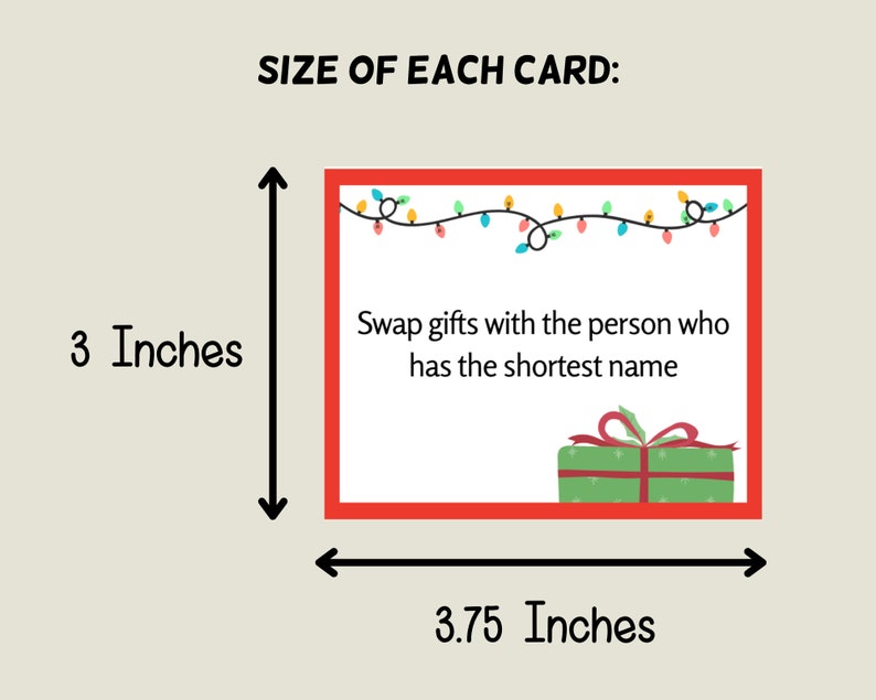Christmas Gift Exchange Game Printable White Elephant Yankee Etsy
