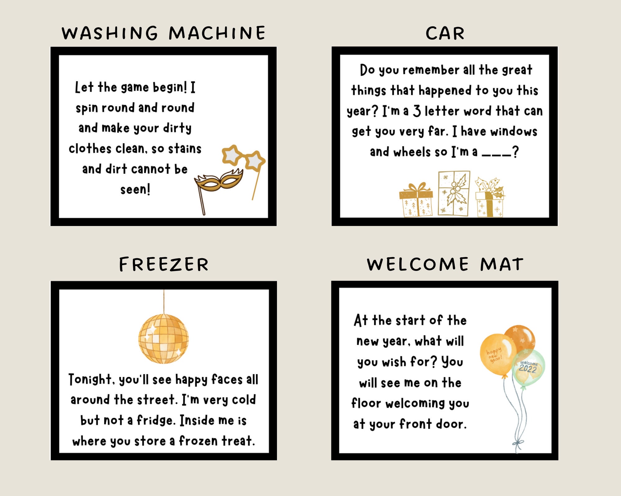 New Years Eve Scavenger Hunt Printable New Year's Eve - Etsy
