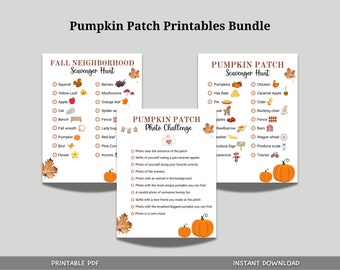 Pumpkin Patch Scavenger Hunt Printable, Fall Neighborhood Scavenger Hunt, Pumpkin Patch Photo Challenge, Fall Outdoors Scavenger Hunt Kids