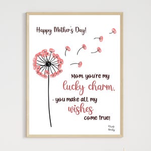 Mothers Day Handprint Craft for Kids Printable Card Art Activity Keepsake Personalized Birthday Mom Gift Preschool Daycare Kindergarten PreK