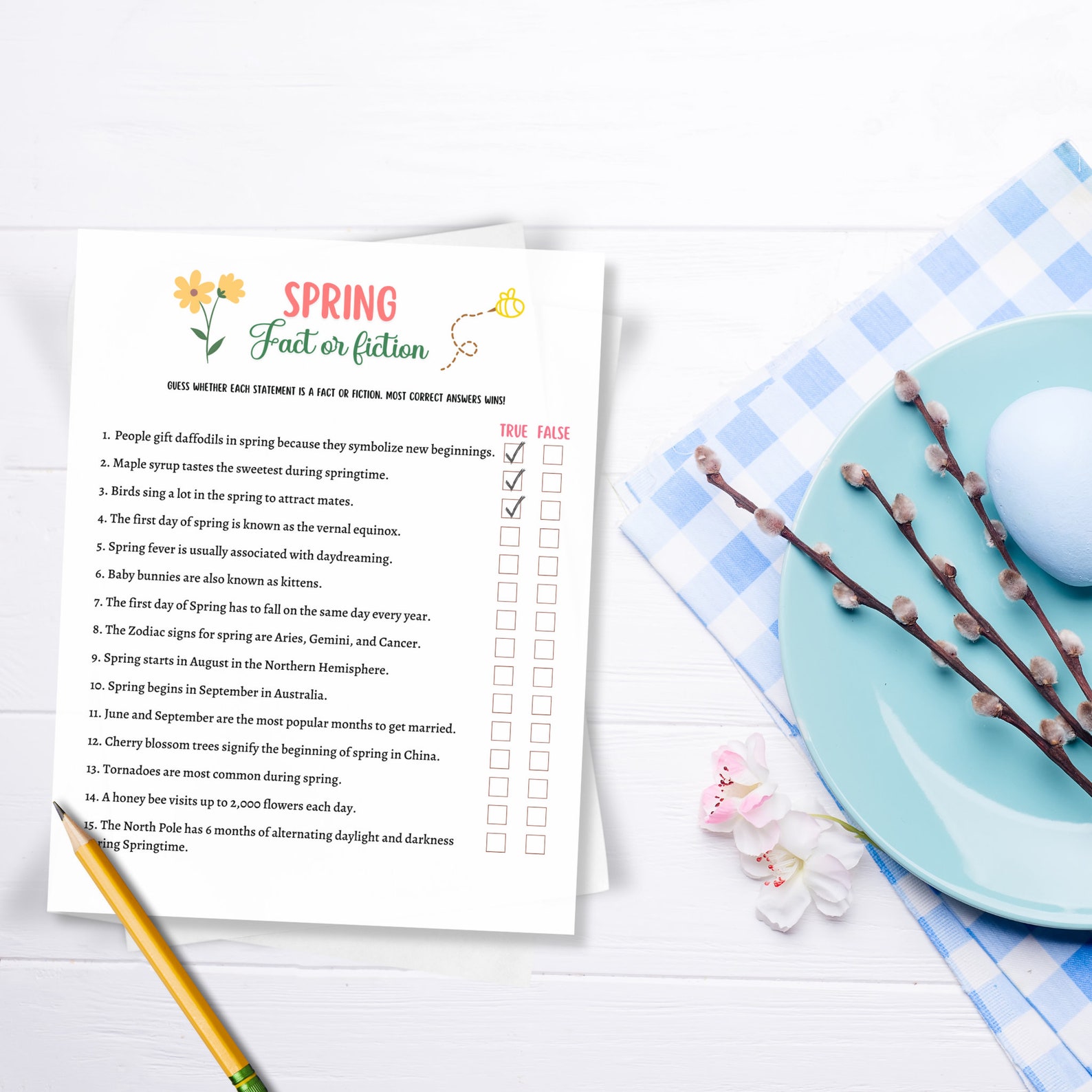 Spring Games Bundle Printable, Spring Activities Adults & Kids, Spring ...
