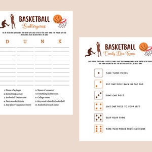 Basketball Party Games Bundle Printable Tailgate Game Mens - Etsy