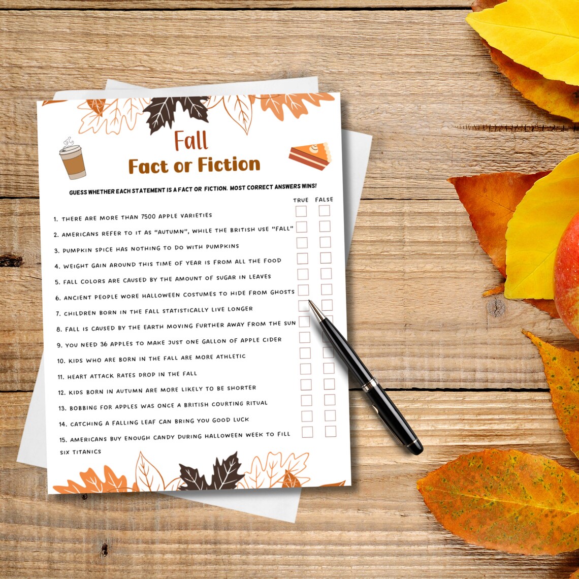 Fall Games Bundle Printable, Fun Autumn Games, Fall Activity Adults ...