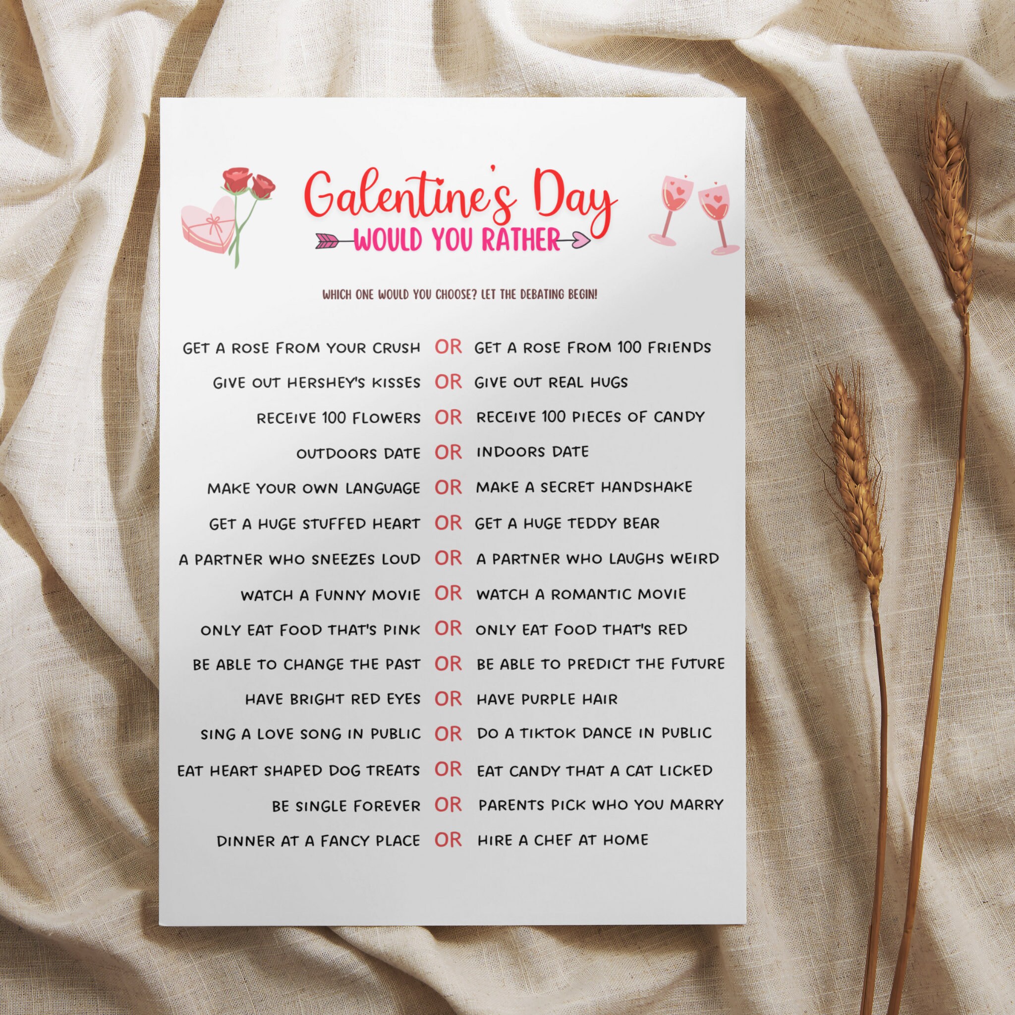 Galentines Day Games Printable, Adult Party Games, Ladies Night Game ...