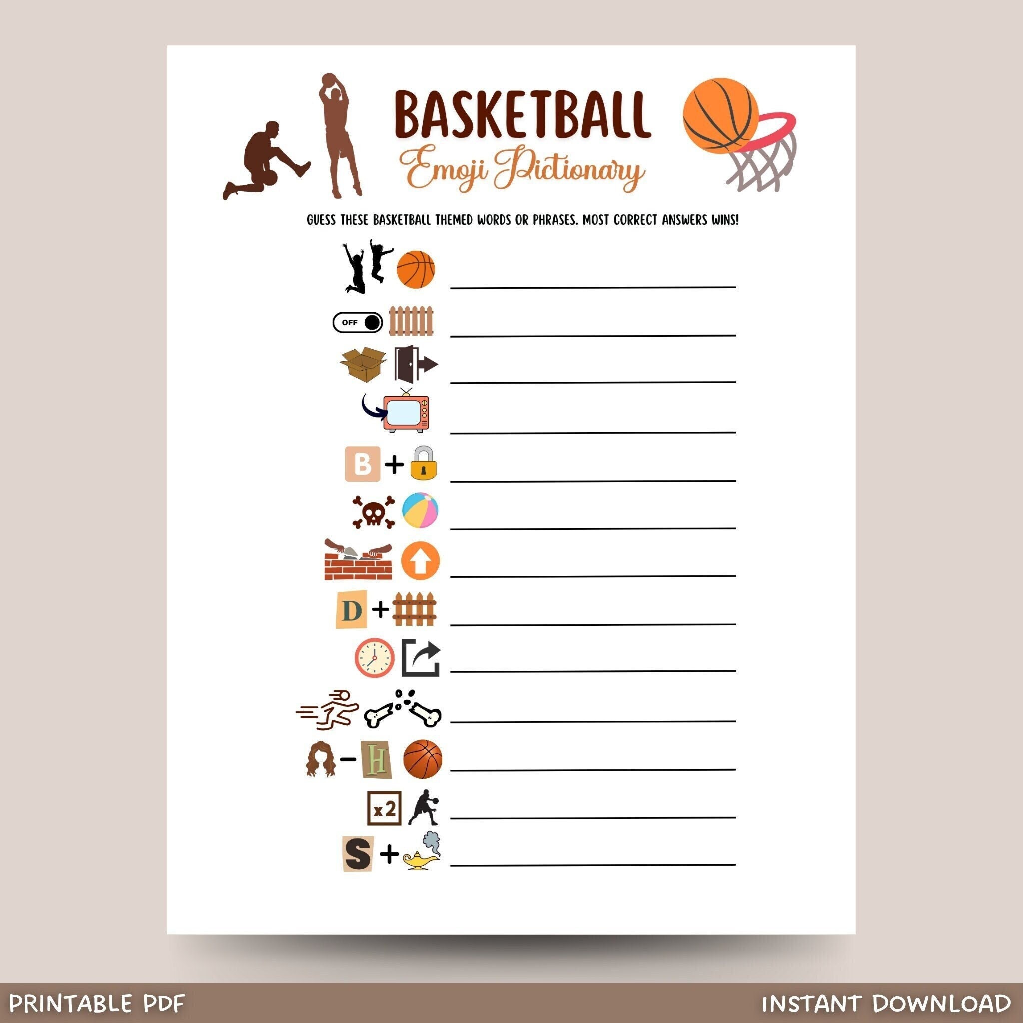 Guess the emoji 2025 basketball 2 3