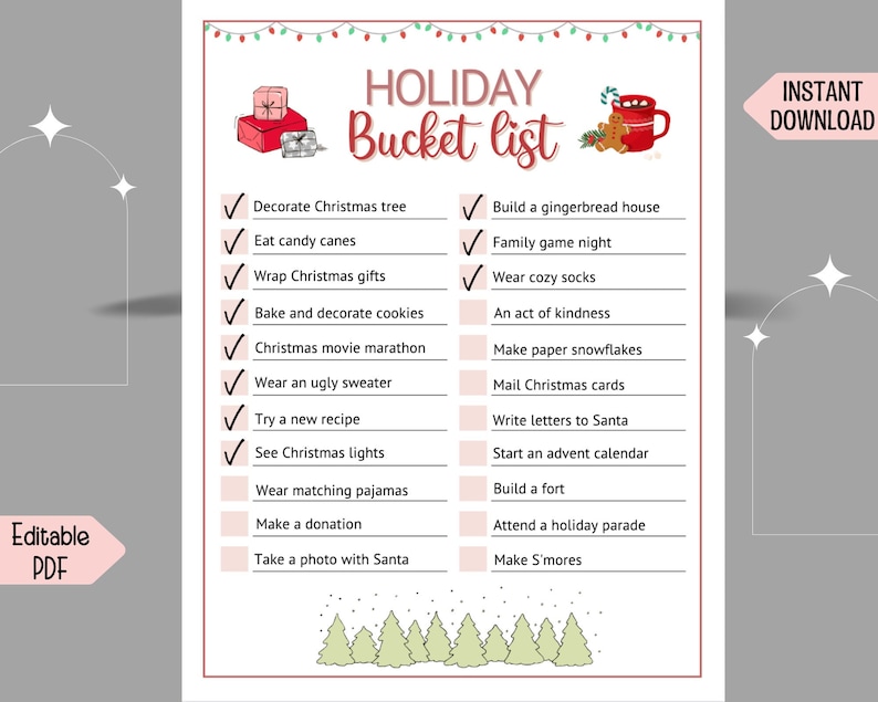 Holiday Bucket List Printable Editable - Il 794xN.4306388082 Cqhu
