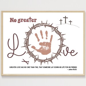 Easter Handprint Craft Printable, DIY Gift Religious Christian Focus Keepsake Art for Kids Toddler Sunday School Church Preschool Activity