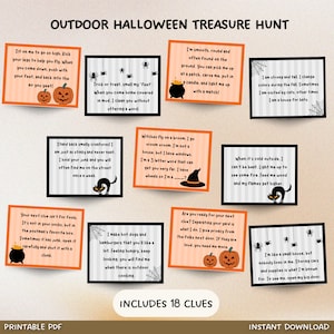 Outdoor Halloween Scavenger Hunt for Kids, Halloween Treasure Hunt ...