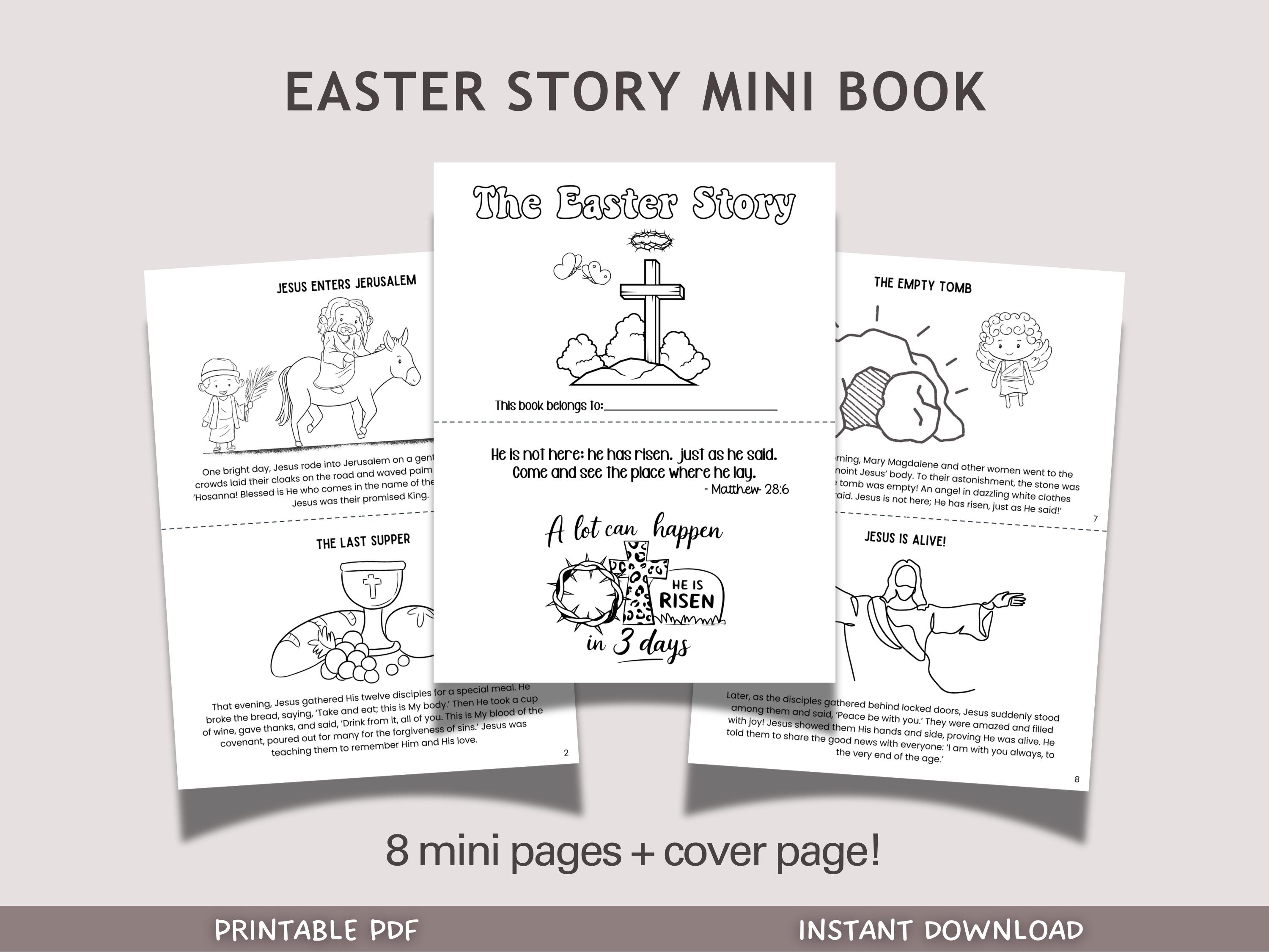 Easter Story for Kids Printable Preschool Bible Lesson Sunday School ...
