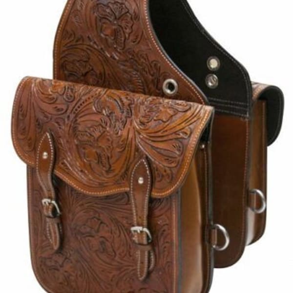 Cow Hide Genuine Leather Western Trail Simple Horse Saddle