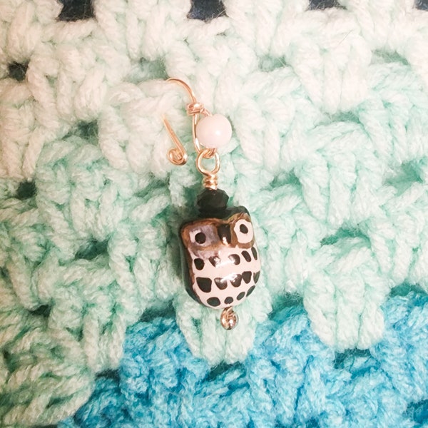 Wise Owl Crochet Stitch Marker