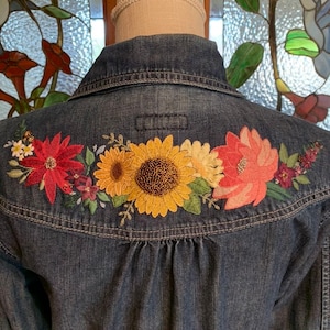 Sunflowers Printed Denim Jacket – PAP Art Store