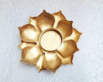 Elegant Lotus T-Light Candle Holder , perfect for adding a serene touch to your home decor | Idol for meditation or relaxation !