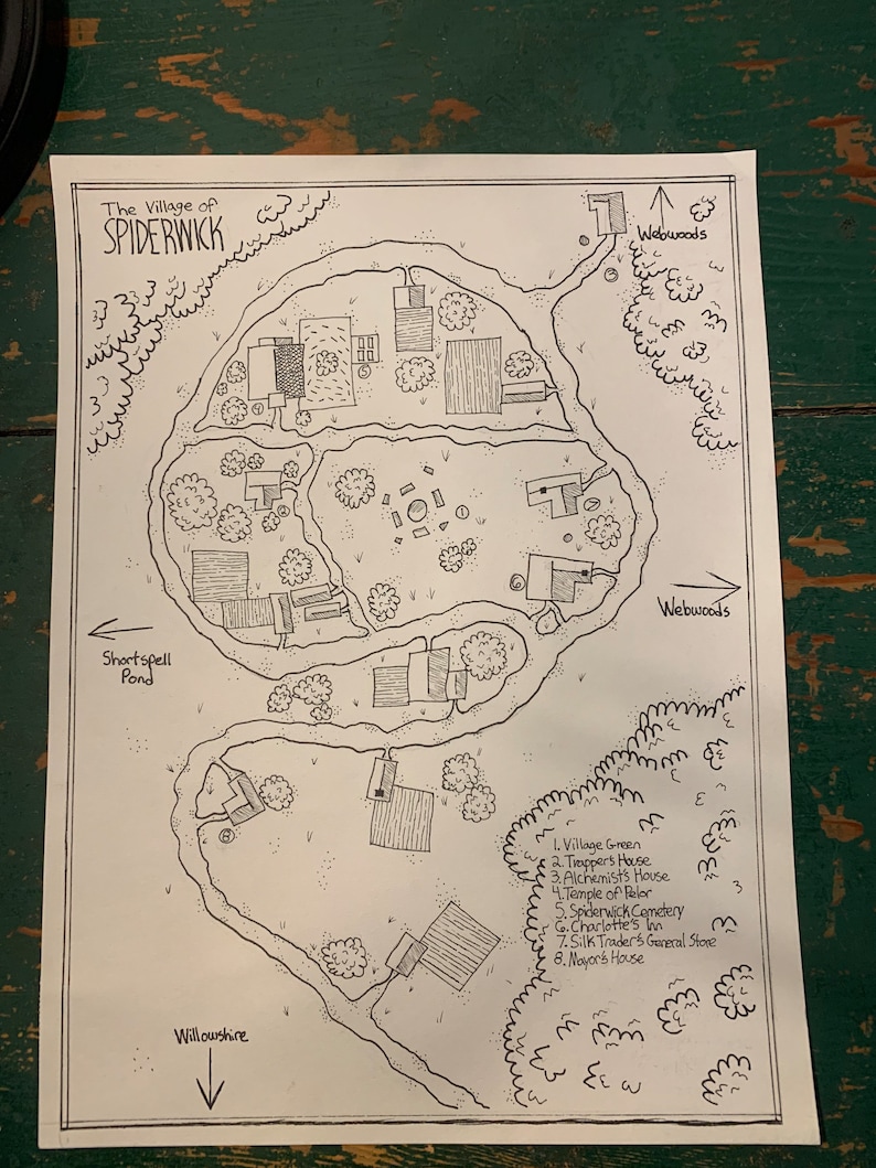 Cemetrary Trapper Adventure Map - |village - Forest - Dungeon - Treasure| Physical ...