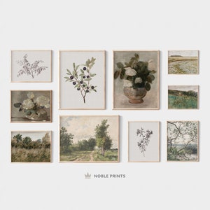 French Country Gallery Wall Set, Printable, Print Set, Vintage European Art, Digital Download