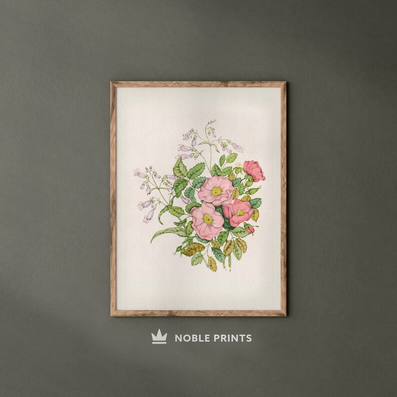 K&ouml;nnte beinhalten: Ein Aquarellbild eines Strau&szlig;es aus rosa und wei&szlig;en Blumen mit gr&uuml;nen Bl&auml;ttern. Die Blumen sind in einem lockeren, nat&uuml;rlichen Stil angeordnet. Der Hintergrund ist wei&szlig;.