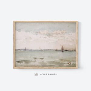 Vintage Ocean Wall Art, Printable, Beach Art, Vintage Seascape, Ocean ...