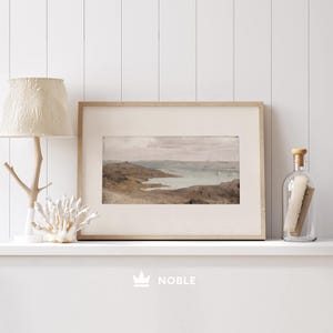 Rustic Coastal Print, Printable, Vintage Seascape, Scenery Painting, Coastal Art, Ocean Print, Seascape Oil Painting, Digital Download SC3
