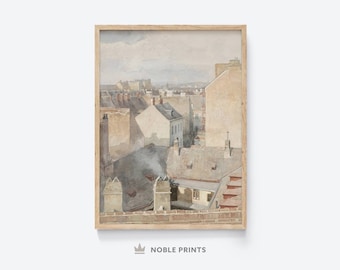 Vintage Paris Print, Printable Art, Paris Painting, Paris Wall Art, Paris Print, Paris Architecture Art, Gift Idea, Instant Digital Download