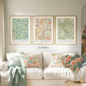 Set of 3 William Morris Art Prints, Exhibition Art Posters, Botanical Wall Art, Eclectic Decor, Art Nouveau, Textile Tapestry Fine Art Print