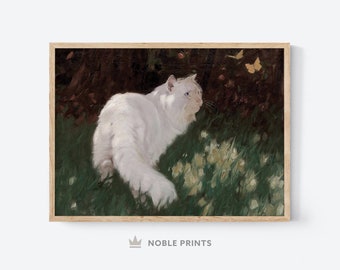 「負けない猫」白樺風ビンテージホワイト額縁ご確認ページ fujitatsuguharu-whitecat.png?v