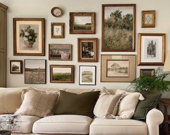 Vintage Gallery Wall Set of 13, Eclectic Gallery Set, Antique Wall Decor, Mega Bundle, Modern Traditional Prints, Digital Download #2