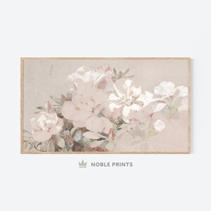 Samsung Frame TV Art, Vintage Watercolor Botanical Art, Spring Flowers, Antique Floral, Country Decor, Vintage Farmhouse, Digital Download