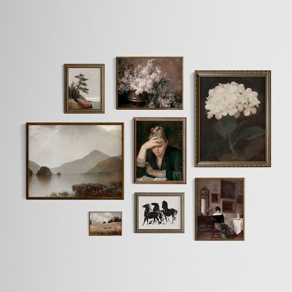 Moody Gallery Wall Set Digital Downloads Dark Academia | Etsy