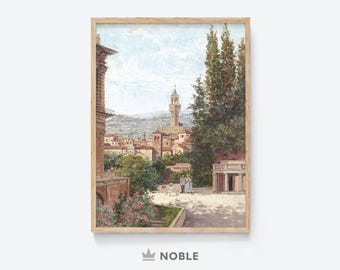 Italy Streets Painting, Printable, Italian Landscape Painting, Venice Painting, Italy Wall Art, Italian Art, Digital Download
