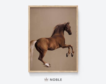 Vintage Horse Print, Printable, Horse Painting, Vintage Horse Digital Print, Equestrian Art, Digital Download