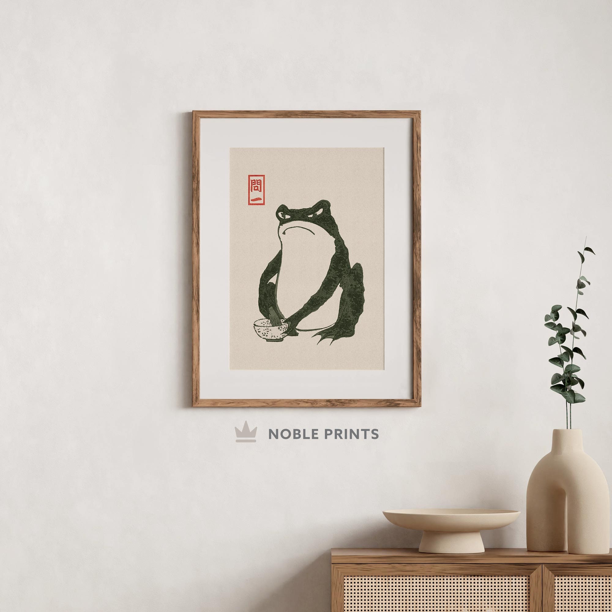 Matsumoto Shoji Japanese Art Frog, Printable, Japandi Wall Art