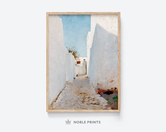 Vintage Greece Art Print, European Wall Art, Digital Wall Art Download, Printable