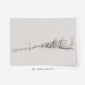 Vintage Paris Sketch, Printable Wall Art, Paris Sketch, City Study, Vintage Sketch, Digital Download