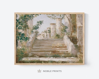 Vintage Greece Architecture Art Print, European Wall Art, Greece Art, Greek Art, Greek Gifts, Digital Wall Art Download, Printable