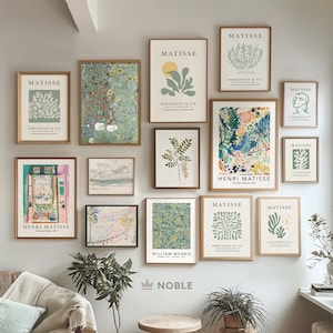 Vintage Gallery Wall Set of 18, Green Gallery, Eclectic Gallery Set, Modern Decor, Mega Bundle Neutral Trendy, Digital Download Prints