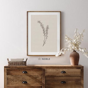 Esboço botânico, imprimível, esboço neutro, botânico vintage, decoração de parede minimalista, decoração de casa de fazenda, download digital DR28