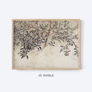 Vintage Apple Tree Print, Printable, Farmhouse Kitchen Art Print, Rustic Neutral Apple Tree Sketch, Digital Download