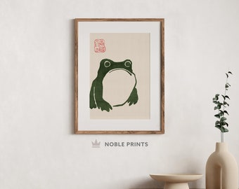 Matsumoto Shoji Japanese Art Frog, Printable, Japandi Wall Art