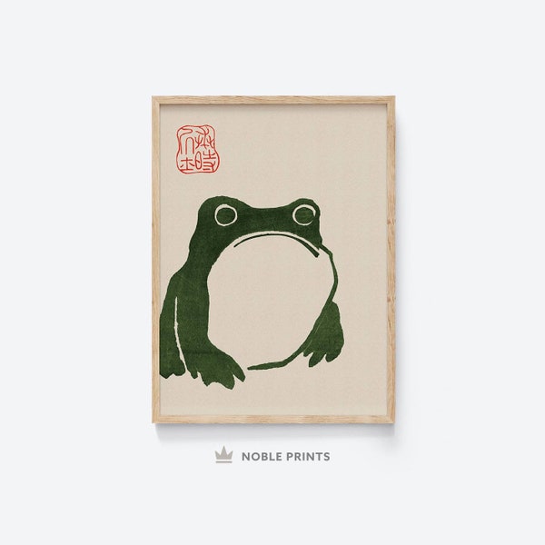 Matsumoto Shoji Japanese Art Frog, Printable, Japandi Wall Art, Muted Wall Art, Digital Download #1