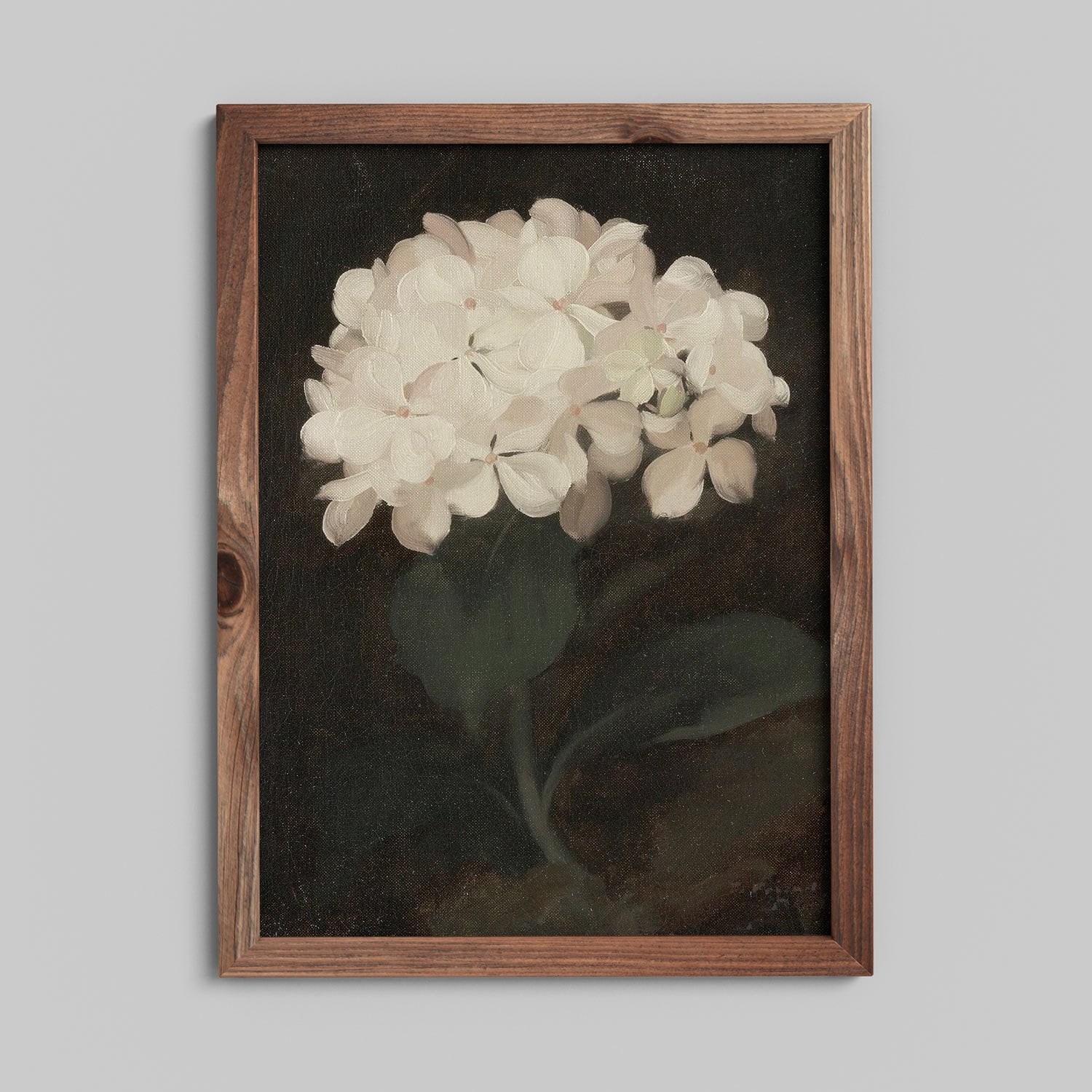 Moody Vintage Flower Print, Printable, Dark Floral Still Life Oil ...