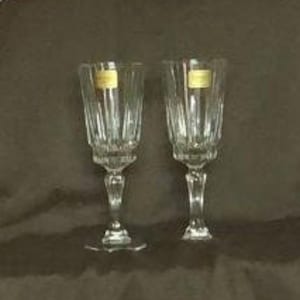2 x Vintage Luminarc French Crystal Aperitif Sherry Glasses