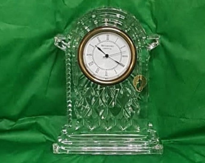 Large Vintage Waterford Crystal Mantle Clock Lismore Cut Etsy
