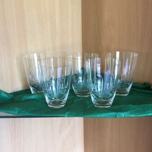 5 x Very Fine Vintage Cut Glass Tumblers