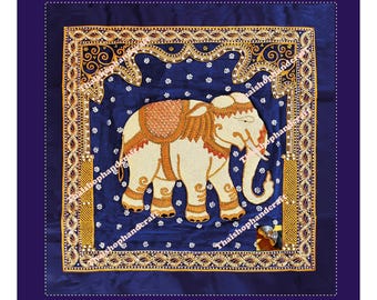 Thai Elephant Wall Hanging - Item No. 00014 - As an image - photo file as a PDF file for download - for canvas printing